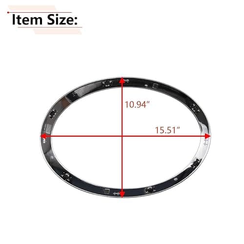 RLB-HILON Headlight Trim Ring Compatible with MINI Cooper F55 F56 F57 | for 2014 2015 2016 2017 2018 2019 2020 2021 Year, 1Pair Chrome Headlight Bezel for Driver and Passenger Side thumbnail 3