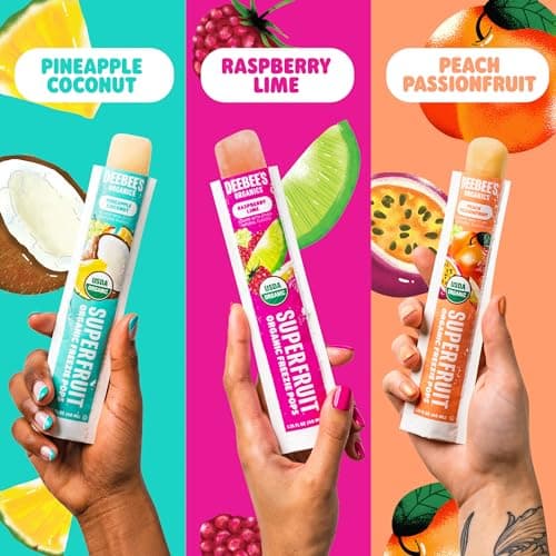 DeeBee's Organics SuperFruit Freezie Pops Variety Pack, No Added Sugars, No Artificial Flavors or Colors (Pack of 50) thumbnail 7