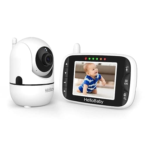 HelloBaby Baby Monitor,Upgrade Baby Monitor with Camera and Night Vision,No Wifi,355°/120° Remote Pan Tilt Camera 2x Zoom, ECO Mode,2-way talk,Up to 1000ft,Temperature - Image 1