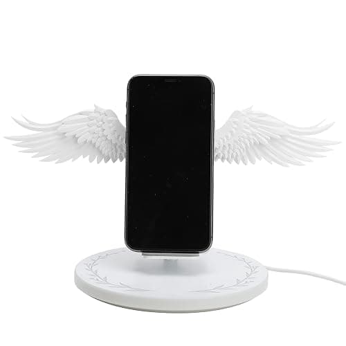 Charger with Angel, 10W Universal Fast Charging Stand with Night Light USB Fast for Mobile Phone Office Home Use - Image 1