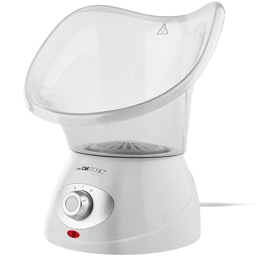 Clatronic GS 3656, inalatore per sauna facciale, inalatore, doccia nasale, rilassante con attacco aromatico, per bocca e naso, adatto per bambini, bianco», 130 watt - Image 1