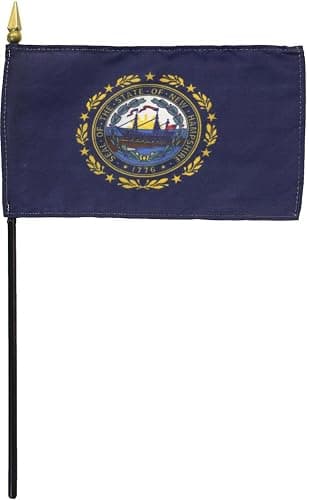 New Hampshire - 4 in x 6 in State Stick Flag - Image 1