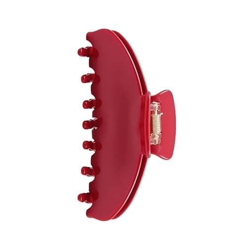 OideGuiing Durable Acetate Hair Clips - 4-Inch Cherry Red Claw Clips for Fine and Thick Hair (Red) - Image 1