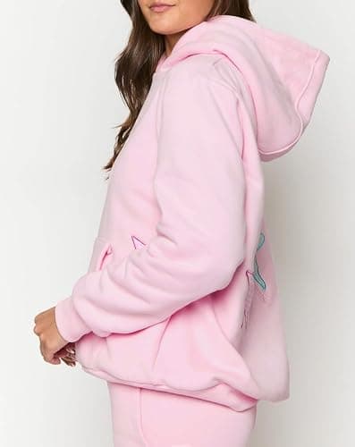 Cute Hoodies for Teen Girls Women Y2k Floral Graphic Oversized Sweatshirt Long Sleeve Aesthetic Preppy Clothes thumbnail 6
