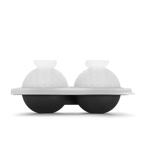 ACOOKEE Novelty Golf Gifts Ball Ice Maker Mold, 2.2" Large Sphere Round Ice Cube Mold for Cocktails, Whiskey, Bourbon Chilling, 4 Hole Fun Shapes Big Silicone Circle Ice Cube Trays thumbnail 4