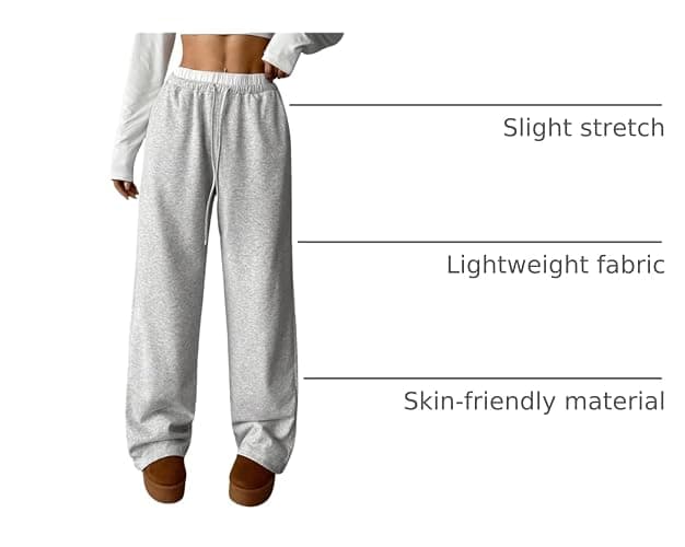 SOLY HUX Girl's Drawstring Waist Baggy Sweatpants Wide Leg Casual Loose Long Pants thumbnail 4