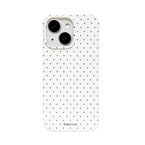 Faneiy for iPhone 15 Case Cute Fashion Polka Dot Aesthetics Women Girly Stylish Protective Soft Shockproof Phone Case White - Image 1