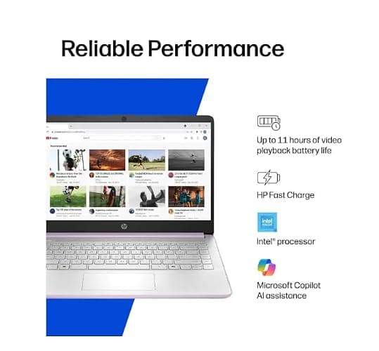 HP 14" Business Laptop Computer with 1-Year Office 365, Intel Quad-Core N150 Processor, 4GB RAM 128GB UFS, Windows 11 Home, PLUSERA Earphones, Honey Lavender thumbnail 8
