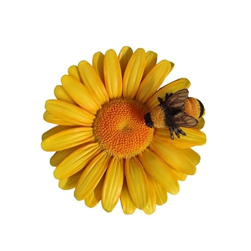 Vivid Arts - Marguerite jaune à suspendre avec abeille – Décoration de jardin à l'intérieur ou à l'extérieur - Image 1