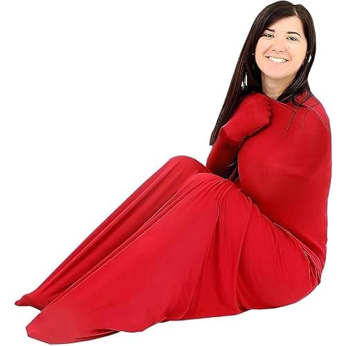 KANGXYSQ Body Sock for Men Women Sensory Sock X-Large Full Body Wrap with Light Breathable Polyester(Red,Medium/M) - Image 1