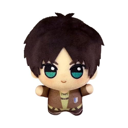 MABAIUDE Eren Jaeger Soft Figure Levi Keychain Pendant Anime Soft Figure, 4'' Mini Hug Pillow Cushion Sofa Decoration Xmas Gifts - Image 1