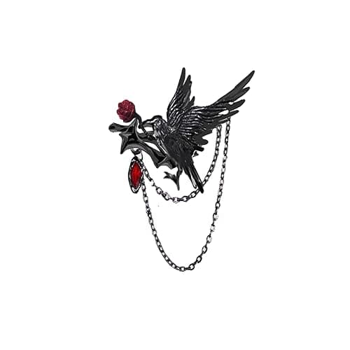 MASW original design Hip Hop Gothic brooch Crow Lady Party gift M3362 - Image 1