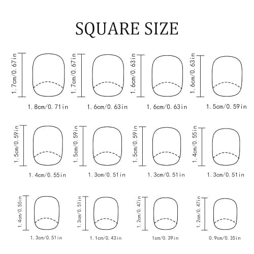 Polka Dot Press on Nails French Tip Short Square Fake Nails with Brown Flower Designs Glue on Nails White Dots False Nails for Women Manicure,Glossy | Reusable | Nail Sticky Tab | Easy Apply | 24Pcs thumbnail 6