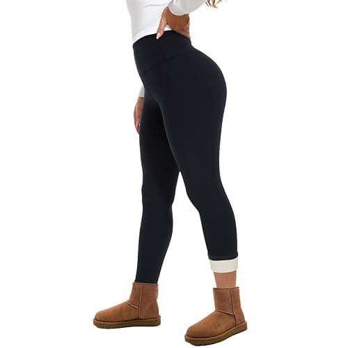 GAYHAY Fleece Lined Leggings for Women – Thick Winter Warm Thermal High Waisted Tummy Control Workout Yoga Pants - Image 1