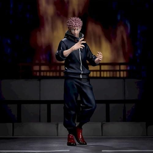MABAIUDE Itadori Yuji Figure JJK Statue, Fighting Pose Ryomen Sukuna Figure Model Handmade Collectible Desktop Decor Gifts for Fans 20cm/7.87'' thumbnail 2