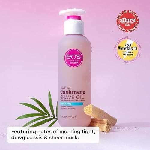 eos Cashmere Shave Oil, Fresh & Cozy, Soothing and Moisturizing, Prevents Irritation and Razor Burn, Entire Bikini Area-Approved, 6 fl oz - Fresh & Cozy - 6 Fl Oz (Pack of 1) thumbnail 2