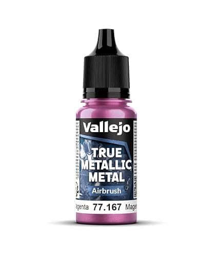 Vallejo - Crimson Magenta Airbrush | True Metallic Metal TMM | Acrylic Colors for Painting Metal Effects on Fantasy, Historical, and Wargaming Miniatures | 18 ml (0.6 fl.oz.) - Image 1