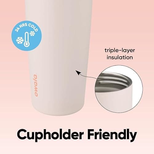 Owala FreeSip Sway Insulated Stainless Steel Water Bottle with Two-Way Spout, Built-In Straw and Bucket Handle, Made for Travel, School, and Sports, 30oz, BPA Free, Leak Proof, Sparkling Sherbet thumbnail 5