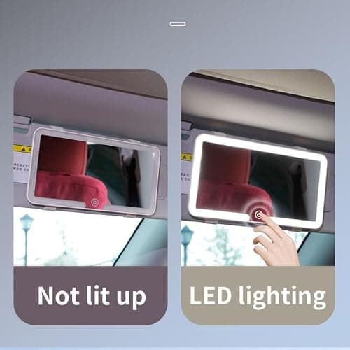 Car LED Makeup Mirror Sun Visor, Portable High-Definition Clear-View Car Mirror, 1 Count Car Accessory for Easy Application thumbnail 4