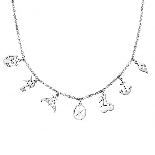 Inspired Necklace with 7 Charms Stainless Steel Pendant Women Jewelry Chain | for Katseye The Wild World Tour Concert Chain Jewelry Accessory Merch Gift - Image 1
