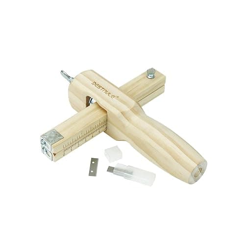 BESTNULE Leather Tools, Leather Strip and Strap Cutter, Leather Cutting Tool, Leather Cutter Adjustable with 3 Blades - Image 1