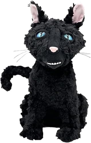 12” Black Cat Plush, Cat Monster Stuffed Animal Pillow Doll Toy, Black Cat Plushies Gift for Fans Kids Girlfriend Birthday Christmas Mother's Day - Image 1