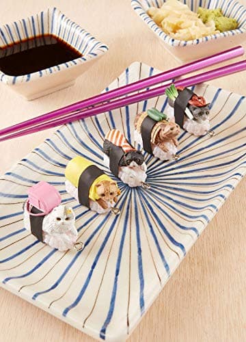 Sushi Cat Clever Idiots Nekozushi Keychain - Blind Box Includes 1 of 5 Collectable Figurines - Features a Detachable Keyring (Version 1) thumbnail 7