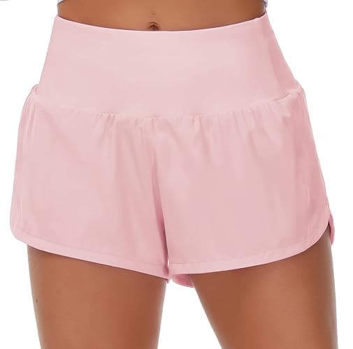 THE GYM PEOPLE Womens High Waisted Running Shorts Quick Dry Athletic Workout Shorts with Mesh Liner Zipper Pockets thumbnail 6