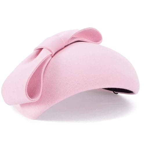 Lawliet Teardrop Women 1940s Wool Felt Fascinator Hat Bow Tam Beret Casque A568 - Image 1
