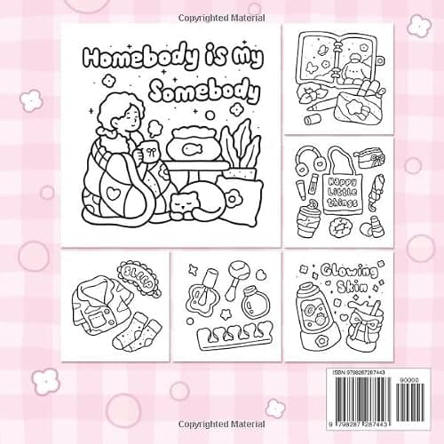Self-Care: Relaxing Coloring Book for Girls and Adults with Cute and Easy Illustrations thumbnail 2