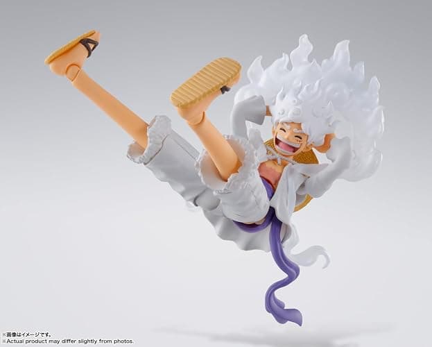TAMASHII NATIONS - One Piece - Monkey D. Luffy -GEAR5- S.H.Figuarts Action Figure | One Piece 6 Inch Action Figure S.H. Figuarts - Monkey D Luffy Gear5 Reissue thumbnail 2