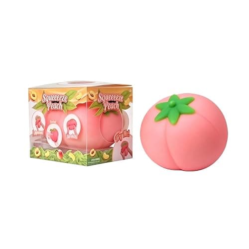 Squeezy Peach - 7.5 cm Ultra-Soft Slow Rising Jumbo Squishy Peach, Stress Relief Toy for Adults, Focus & Relaxation (Peach-1pc) - Image 1