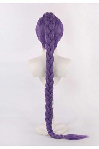BAEHEU Demon Hunters Costume Rumi Cosplay Wig Anime Zoey Mira Wigs Long Straight Hair Accessory for Women (Purple - Rumi, Long Braided) thumbnail 4