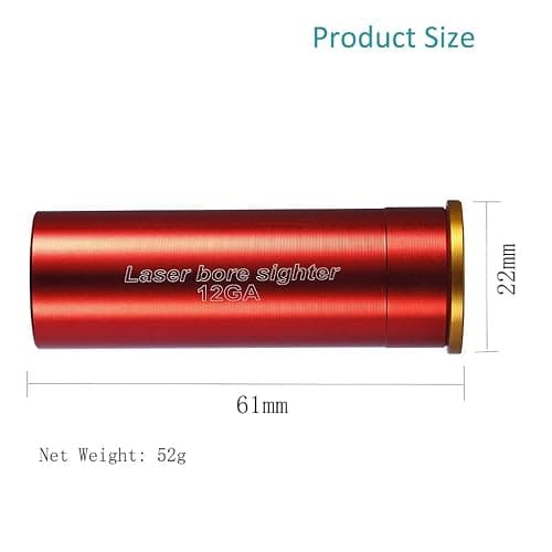 12GA Red Dot Laser Bore Sight in-Chamber Cartridge Laser Bore Sighter with Two Sets Batteries thumbnail 4