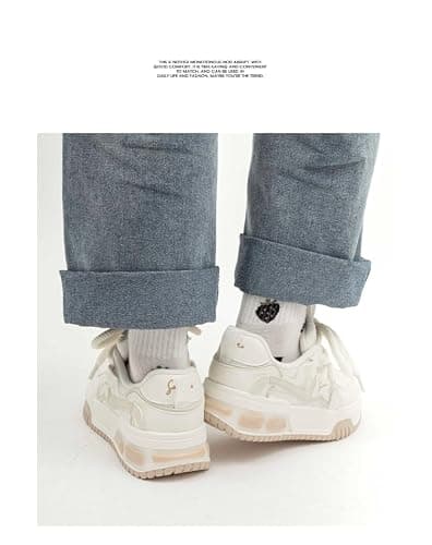 Cute Athleisure Star Shoes Chunky Platform Lace-up Comfy Non Slip Lightweight Softy Casual Sneakers Kawaii Y2K Pretty Pastel Retro Gifts for Women & Girls Back to School thumbnail 6