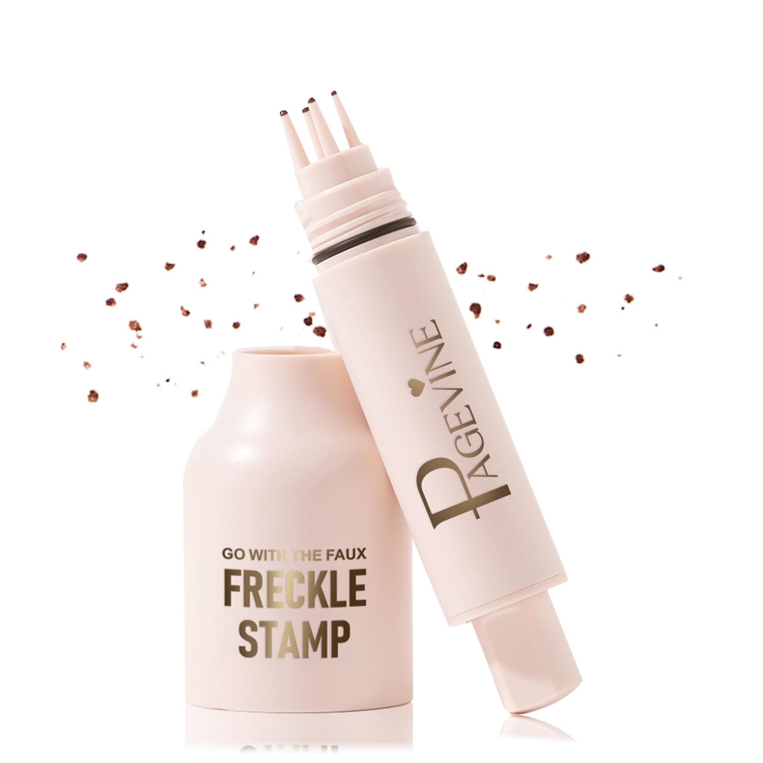Faux Freckle Stamp,Liquid Freckle Pen, Fake Freckles Stamp Air Cushion, Long Lasting Waterproof Quick Dry Lifelike Magic Freckles (02 Medium) - Image 1
