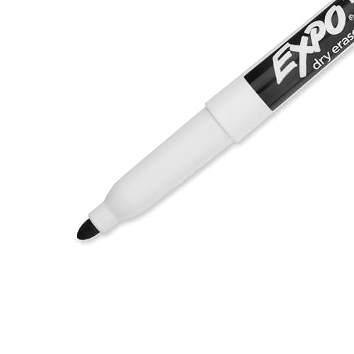 EXPO Low Odor Dry Erase Markers Fine Tip Black 4 Count thumbnail 8