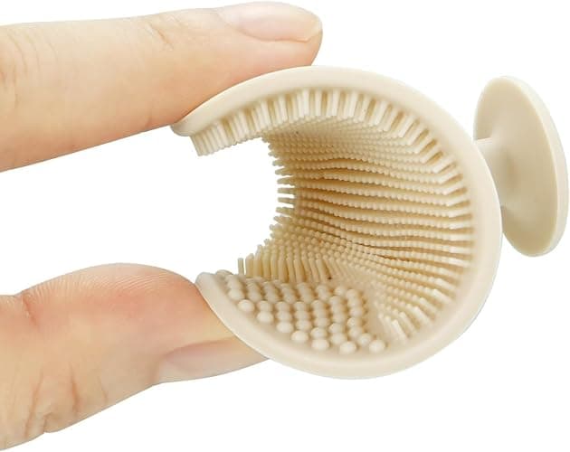 PandaEar 3 Pack Baby Brush and Comb Set Newborn, Silicone Cradle Cap Brush for Babies, Soft Newborn Hair Brush with Soft Goat Bristles, Wooden Toddler Comb Hairbrush Set for Boys and Girls thumbnail 7