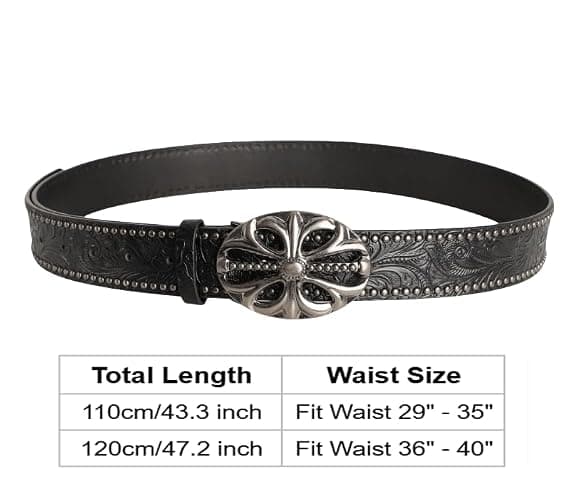 TYHOTULY Y2k Belt for Women Men Punk Alt Emo Gothic Grunge Clothes Accessories Vintage Western Cowboy Cowgirl Studded Belt thumbnail 7