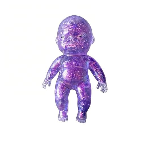 1PCS Squishy Babies Glitter Ultra Soft,Glitter Baby Squishy,Slow Rise Relaxing Sensory Fidget Relief Anxiety Stress,Soft Squeeze for Desk Toys,Party Decorations & Birthday Gifts(Purple) - Image 1