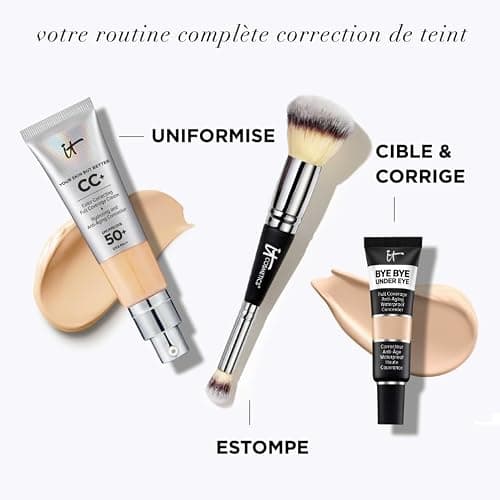 IT Cosmetics CC+ Crème, Fond de Teint Haute Couvrance SPF 50, Correcteur de Teint & Sérum Anti-Âge, Formulé avec Niacinamide & Acide Hyaluronique, Fini Naturel, Pour Tous Types de Peau thumbnail 8