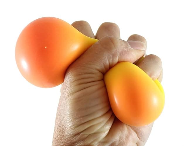 Curious Minds Busy Bags 2 Color Changing Doh Filled 2.5" Stress Balls - Shaving Cream Like Dough Filling - Squishy Gooey Shape-able Squish Sensory Squeeze Balls (2 Random Colors) thumbnail 2