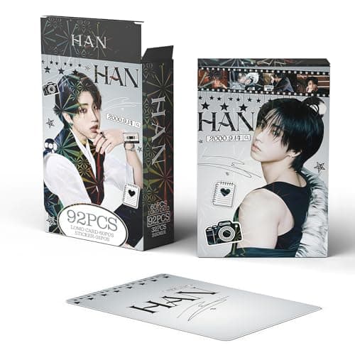 PYAJUU Stray Kids Photocards DO IT Album Photo Cards Straykids Postcard 2026 Lomo Cards Stray Kids Stickers Gift Merch For STAY KPOP Gift Box Set (HAN(BLACK)) thumbnail 5