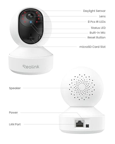 REOLINK E1 Pro 3K PT Wi-Fi Indoor Camera for Baby & Pet Monitoring, Auto Tracking, 5MP Night Vision Enhanced by F1.6 Aperture, Person/Pet/Baby Crying Detection, 2.4/5GHz Wi-Fi, Two-Way Audio thumbnail 9