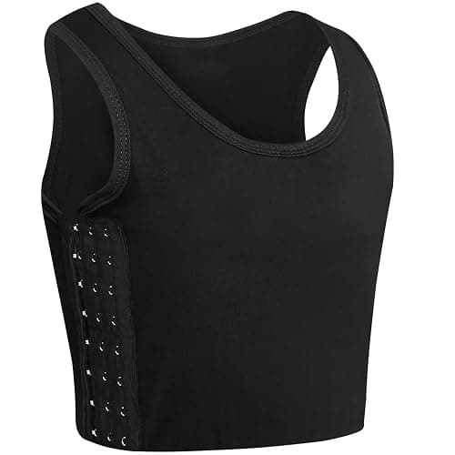 XUJI Transgender FTM Breathable Cotton Elastic Band Colors Chest Binder Tank Top (M-6XL) - Image 1