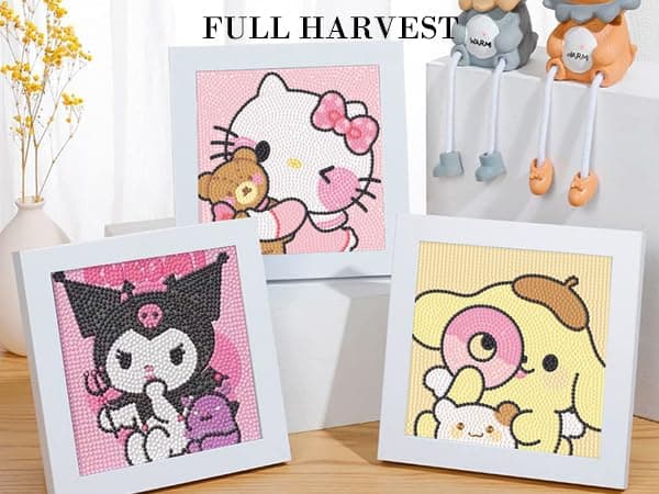 PERFECTSIGHT Cute 5D Diamond Art Kits, Kawaii DIY Painting Art for Adults Teen, 4 Pack Diamond Arts and Crafts Sets, Big Gem Full Drill Diamond Dots for Women (SLO) thumbnail 7
