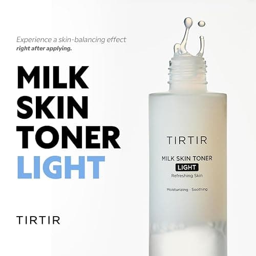 TIRTIR Milk Skin Rice Toner Light | Instant Hydration with 4% Niacinamide, Pantenol, Lightweight, Pore-tightening, Vegan, Acne-prone, Oily skin, Fungal Acne Safe, Korean skin care, 5.07 Fl Oz thumbnail 3