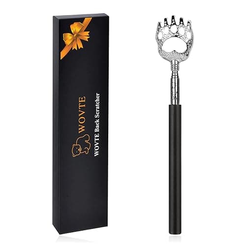 Back Scratcher, WOVTE Telescopic Stainless Steel Back Scratcher for Adults, Stocking Fillers for Men Women Gifts for Men Dad Husband, Mothers Day Fathers Day Birthday Gifts Easter Gifts for Him - Image 1