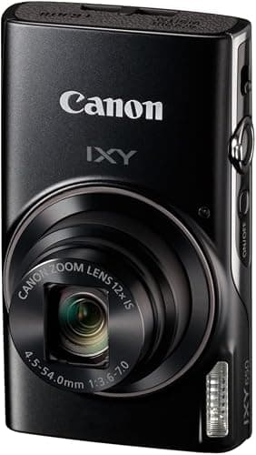 Canon PowerShot IXY 650 (ELPH 360) HS Compact Digital Camera 12x Optical Zoom IXY650 (Black) Bundle with 64GB Memory Card + Camara Bag + Card Reader + Vlogging Tripod + Cleaning Kit + More (Renewed) thumbnail 3