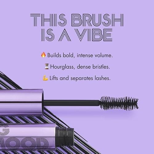 e.l.f. Big Mood Mascara Mini, Instantly Creates Long-Lasting, Bold & Lifted, Voluminous Lashes, Infused with Jojoba Wax, Black thumbnail 4